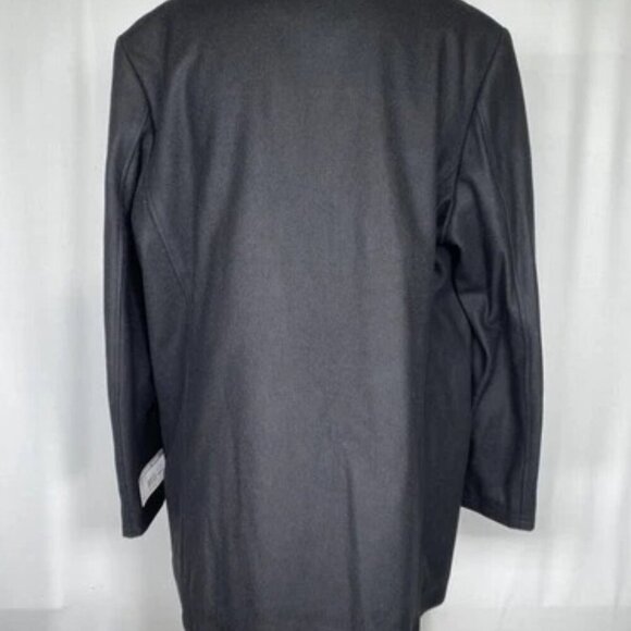 NEW MICHAEL KORS Mens Coat Black Size 48L Double Breasted Overcoat Wool Blend - Picture 8 of 12